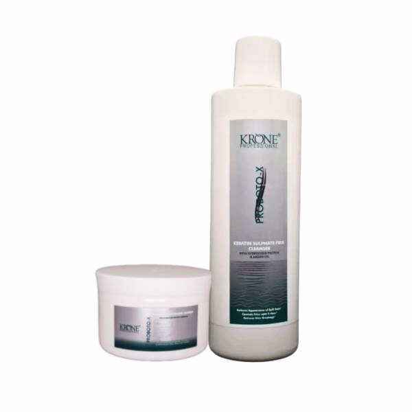 Krone Professional Proboto-X Keratin Cleanser And Nourishing masque Combo 200ml (Sulphate-Free)