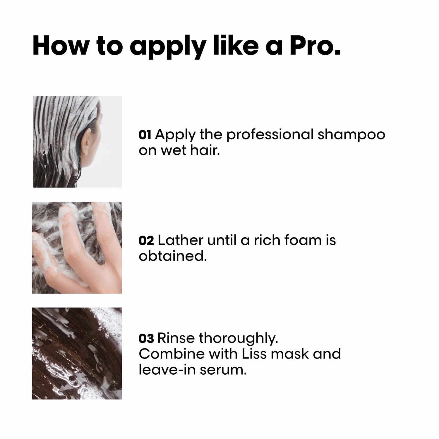 Loreal Professionnel Liss Unlimited Shampoo 300ml, Hair Mask 250gm & Hair Serum 125ml, Serie Expert - Image 3