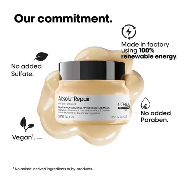 L'Oreal Absolut Repair Shampoo (300 ml) Hair Mask (250 g) Combo For Damaged Hair - Image 4