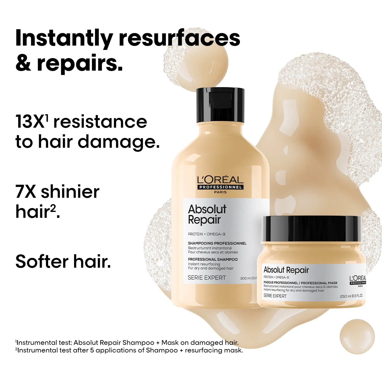 L'Oreal Absolut Repair Shampoo (300 ml) Hair Mask (250 g) Combo For Damaged Hair - Image 2