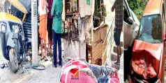 #accident |വണ്ടിപ്പെരിയാറിൽ ഇടിയോടിടി:  വാഹനങ്ങൾ തകർന്നു, ഒരാൾക്ക് പരിക്ക്