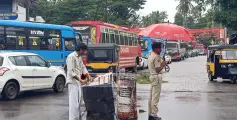 തലശേരി സംഗമം കവലയിൽ റോഡ് നവീകരണത്തിന് തുടക്കം ; പാലം അടച്ചതോടെ നഗരത്തിലെങ്ങും ഗതാഗതക്കുരുക്ക്