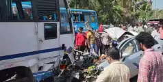 #accident | കെ.എസ്.ആര്‍.ടി.സി ബസും കാറും കൂട്ടിയിടിച്ച് അപകടം; രണ്ട് കുട്ടികൾക്ക് ദാരുണാന്ത്യം