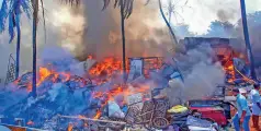 #fire | വാഴക്കാലയിൽ ജനവാസകേന്ദ്രത്തിന്‌ സമീപത്തെ ആക്രി ഗോഡൗണിൽ വൻ തീപിടിത്തം