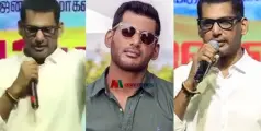 #vishal | വിശാലിന് എന്തുപറ്റി? നടക്കാന്‍ സഹായം വേണം, സംസാരിക്കാന്‍ വയ്യ; വേദിയിലെത്തിയത് വിറയലോടെ