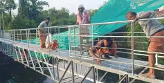 കോപ്പാലത്ത് കമ്പിപ്പാലം ബലപ്പെടുത്തൽ പ്രവൃത്തി പൂർത്തിയായി ; യാത്രാ നിരോധനം പിൻ വലിച്ചു