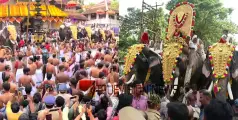 കാത്തിരിപ്പിന് വിരാമം, ഭഗവതിയുടെ തിടമ്പേറ്റി തെച്ചിക്കോട്ടുകാവ് രാമചന്ദ്രൻ; തൃശൂരിൽ കൊട്ടിക്കയറി പൂരാവേശം