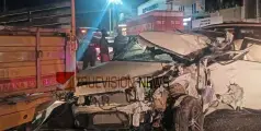 നിയന്ത്രണം വിട്ട കാറും പിക്കപ്പ് വാനും കൂട്ടിയിടിച്ച് അപകടം; ഒരു മരണം, രണ്ട് പേരുടെ നില ഗുരുതരം