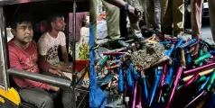 ഒടുക്കത്തെ  ബുദ്ധി; സൈക്കിൾ പമ്പിനകത്ത് ക‍ഞ്ചാവ് ഒളിപ്പിച്ചു കടത്താൻ ശ്രമം; നാല് പേർ പിടിയിൽ