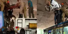 മേൽപ്പാലത്തിലെ വിടവിലൂടെ സ്കൂട്ടർ താഴേക്ക്, രക്ഷാപ്രവർത്തനത്തിന് താങ്ങായി നിന്നത് ബസ്; കൊയിലാണ്ടിയിലെ അപകടത്തിന്റെ കൂടുതൽ വിവരങ്ങൾ പുറത്ത്