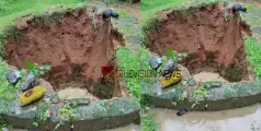 ചോരാതെ മഴ; കായക്കൊടി പഞ്ചായത്തിൽ വീട്ട് മുറ്റത്തെ കിണർ ഇടിഞ്ഞ് താഴ്ന്നു