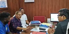 പണിത്തയുടനെ റോഡ് തകർന്നു ;ബി ജെ പി  പരാതി നല്‌കി