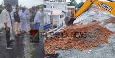  ചെളിയും കക്കയും ഉപയോഗിച്ച് ദേശീയപാത നിർമ്മാണം; കൊല്ലം പറക്കുളം പാലത്തിനടുത്ത് വിള്ളൽ
