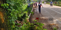 യാത്രക്കാർക്ക് ആശ്വാസം; ചെറുപുഴപാലം ശുചീകരിച്ച്  ജനകീയ ദുരന്തനിവാരണസേന വളണ്ടിയർമാർ 