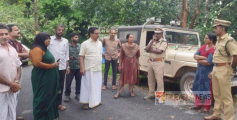 ജനവാസ കേന്ദ്രത്തിൽ കാട്ടാനക്കൂട്ടം ഇറങ്ങിയ  സംഭവം ; നരിക്കോട്ടുമല  കെ.പി മോഹനൻ എം എൽ എ സന്ദർശിച്ചു, നാളെ ജനജാഗ്രതാ യോഗം.