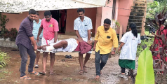 ഹൃദ്‌രോഗിയുടെ വീട്ടിലേക്കുള്ള വഴിയടച്ച്  ഭിത്തി കെട്ടി പഞ്ചായത്ത്   