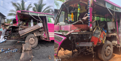 കടിയങ്ങാട് ബസ് ടിപ്പറിന് പുറകില്‍ ഇടിച്ച് അപകടം