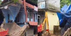 കോഴിക്കോട് നാദാപുരത്ത് ഇരുനില കെട്ടിടം തകർന്ന് വീണു; ഉഴിച്ചിൽ ഗുരിക്കൾക്ക് അത്ഭുത രക്ഷ 