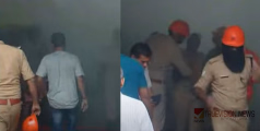 ബഹുനില കെട്ടിടത്തിന് തീപിടിച്ചു ; ആശങ്കയായി ഗ്യാസ് സിലിണ്ടറും ജനറേറ്ററും