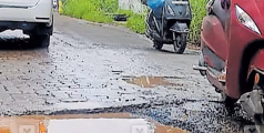 പെരുവ–പെരുവംമൂഴി റോഡ് കുഴികളാൽ സമൃദ്ധം; വെള്ളക്കെട്ടും 
