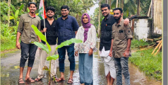 റോഡിന്റെ ശോചനീയാവസ്ഥക്കെതിരെ റോഡില്‍ വാഴവെച്ച് പ്രതിഷേധം.
