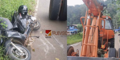  ക്രെയിൻ  സ്കൂട്ടറിൽ തട്ടി യുവതിക്ക് ദാരുണാന്ത്യം