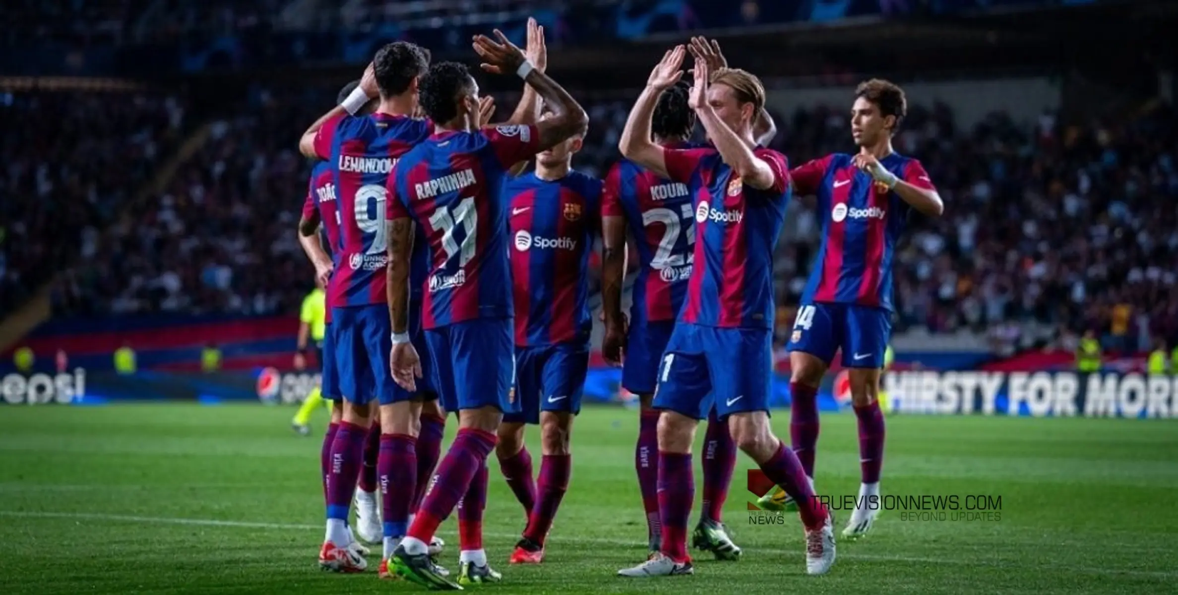 #ChampionsLeague | തകർപ്പൻ ജയത്തോടെ ചാമ്പ്യൻസ് ലീഗിൽ ബാഴ്സ തുടങ്ങി; മാഞ്ചെസ്റ്റർ സിറ്റിക്കും പിഎസ്ജിക്കും ജയം 