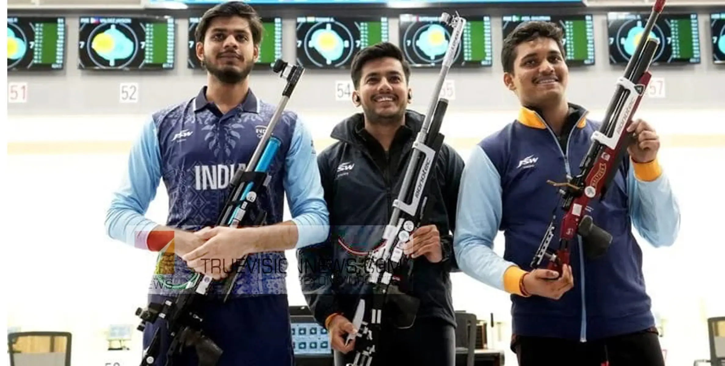  #AsianGames|  പത്തൊമ്പതാം ഏഷ്യന്‍ ഗെയിംസ് ;  ഷൂട്ടിങ്ങിൽ ഇന്ത്യയ്ക്ക് ആദ്യ സ്വര്‍ണം, ലോക റെക്കോഡ് കുറിച്ച് ടീം 