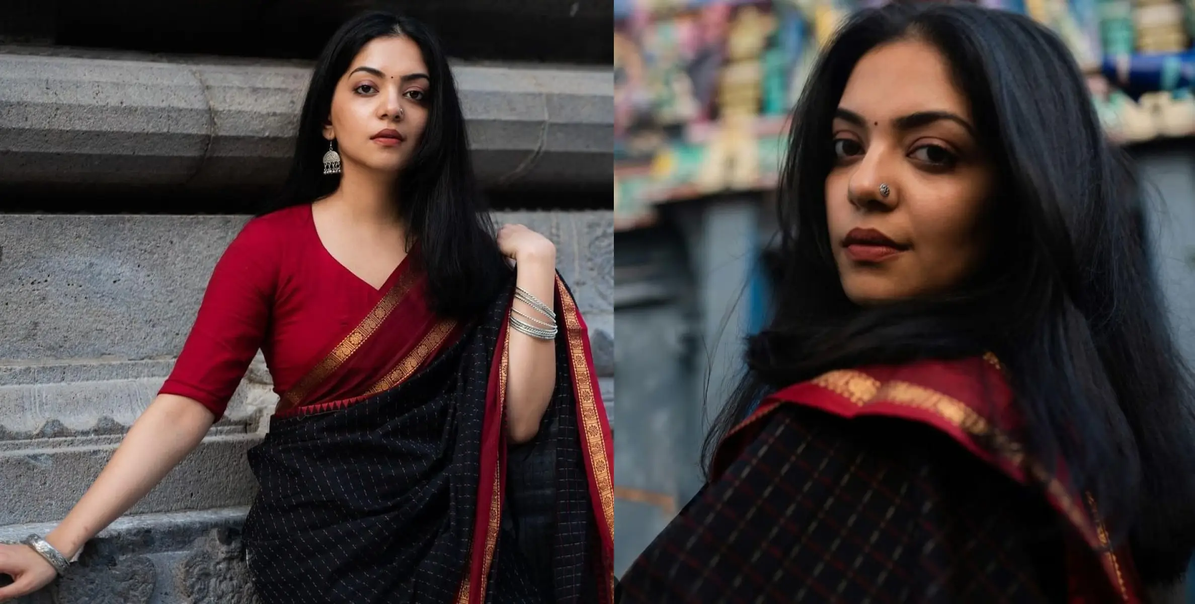 #fashion |സാരിയിൽ തിളങ്ങി അഹാന കൃഷ്ണ; ചിത്രങ്ങൾ വൈറലാകുന്നു 