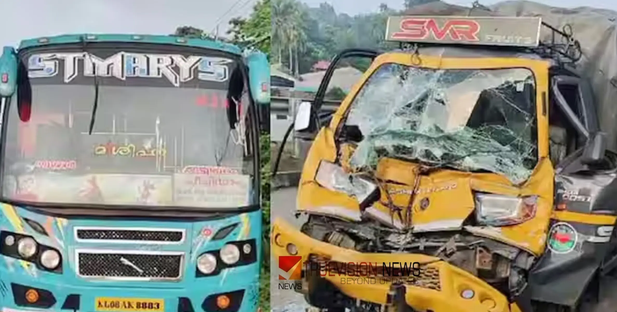 #accident|ആരുമറിഞ്ഞില്ല, നിർത്തിയിട്ട ബസിന് പിന്നിലേക്ക് പിക്കപ്പ് ഇടിച്ച് കയറി; ചികിത്സ കിട്ടാതെ ഡ്രൈവർ മരിച്ചു