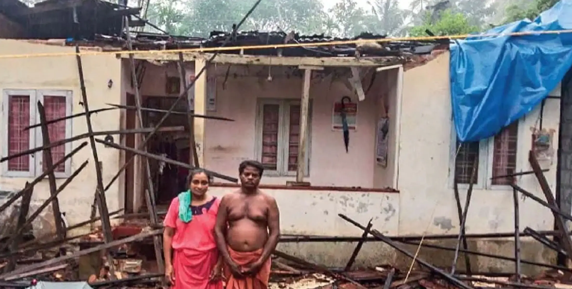 #rain | കനത്ത മഴയിൽ വീട് തകർന്നു