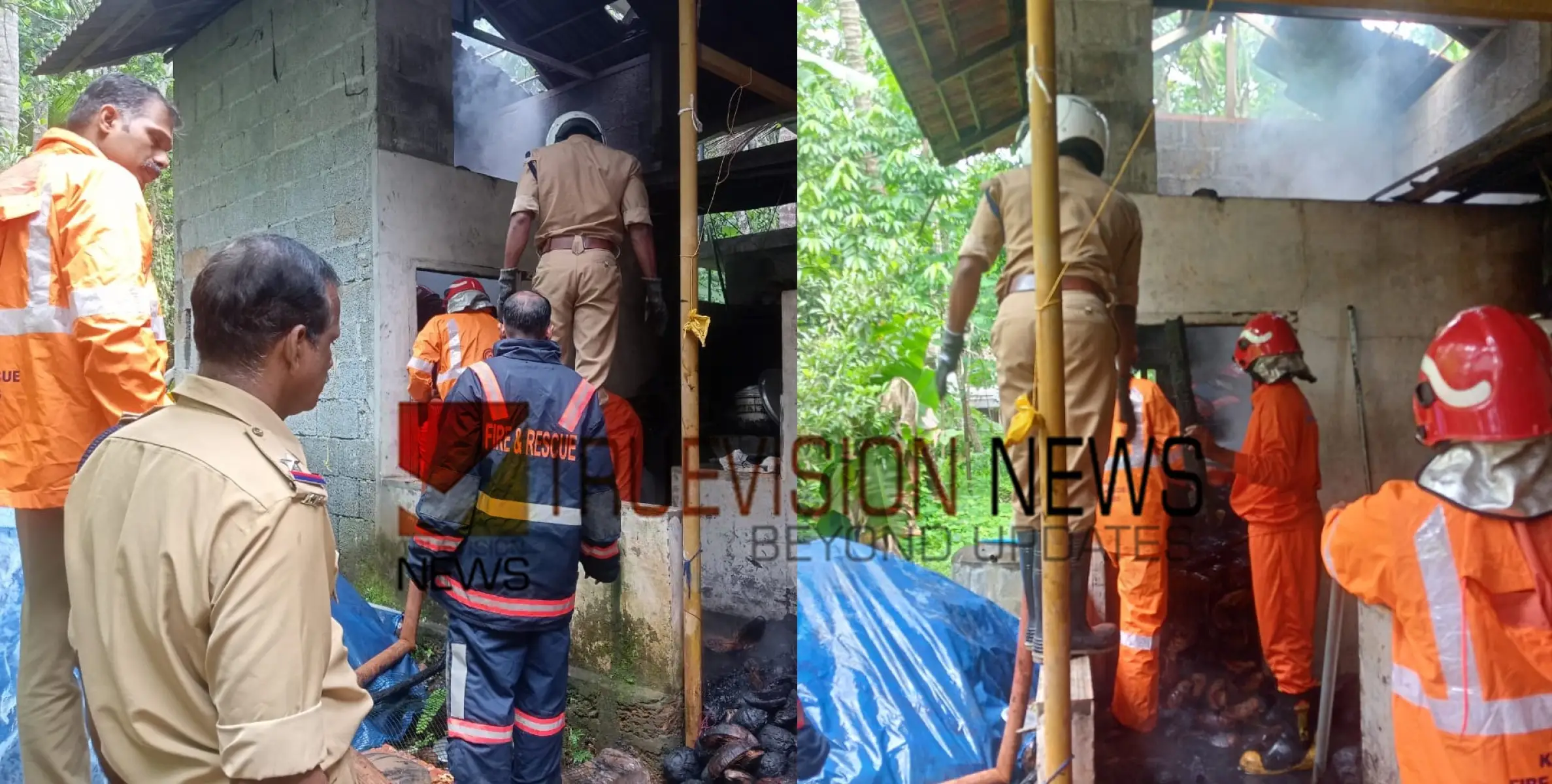 #fire |നാദാപുരം നരിക്കോട്ടക്കരിയിൽ  തേങ്ങാ കൂടക്ക് തീപിടിച്ചു