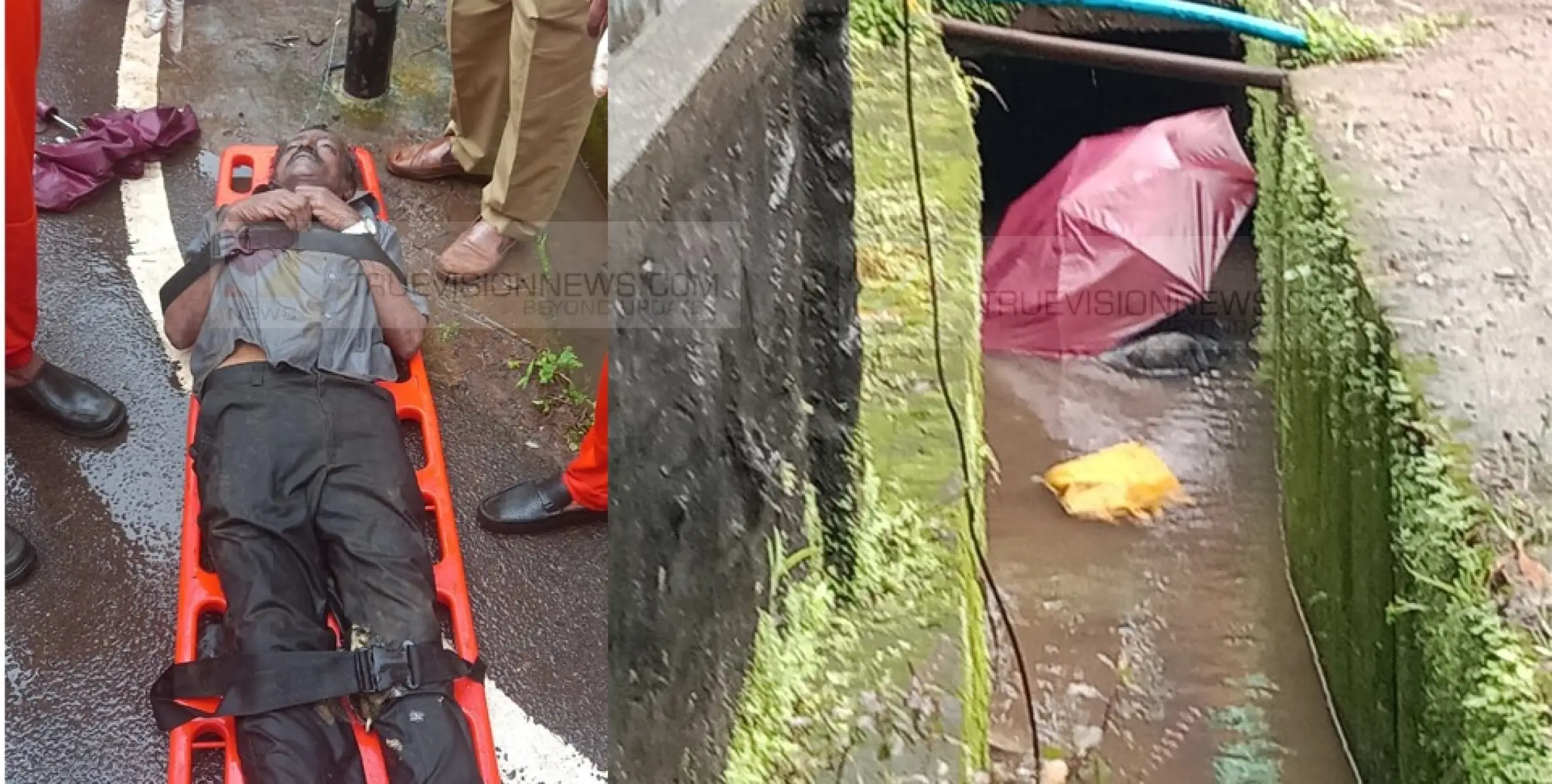 തലശേരിയിൽ കനത്ത മഴക്കിടെ ഓവ് ചാലിൽ വീണയാൾക്ക്  ദാരുണാന്ത്യം.