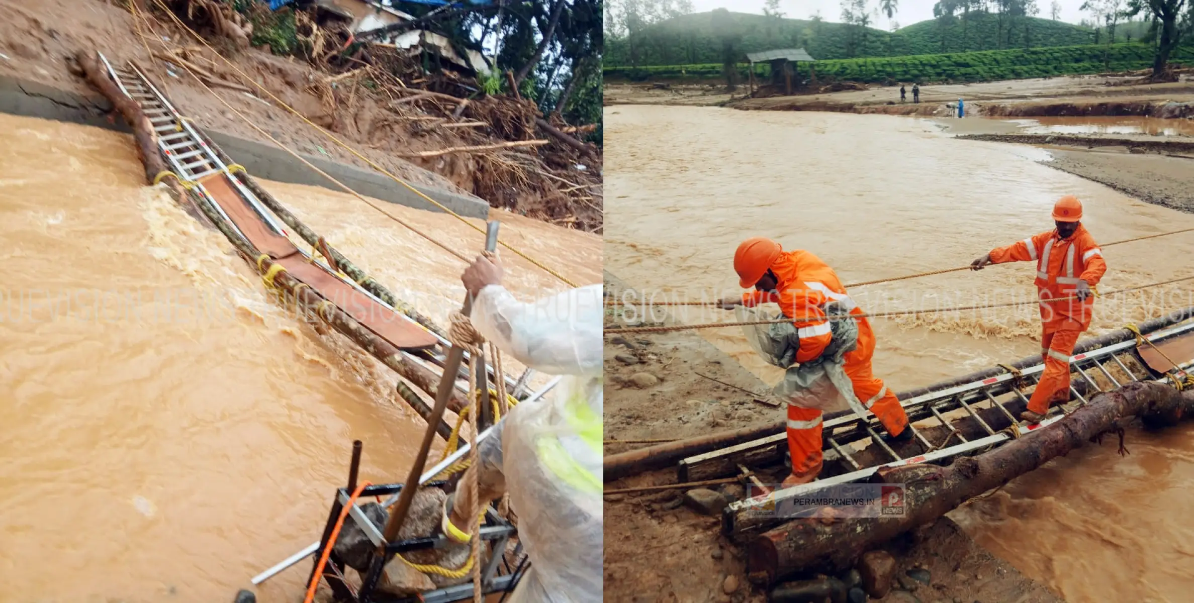 വയനാട്ടിലെ ദുരന്ത മുഖത്ത് പാലം നിര്‍മ്മിക്കാന്‍ പേരാമ്പ്രയിലെ കോണി