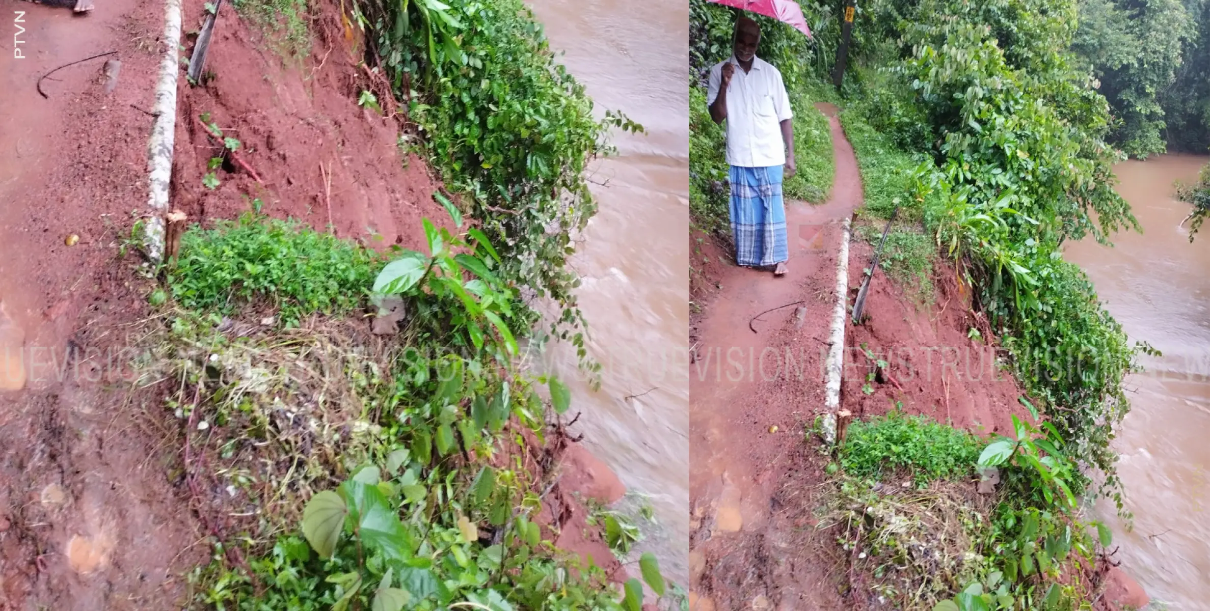 പുഴയോരം ഇടിയുന്നത് അപകട ഭീഷണി ഉയര്‍ത്തുന്നതായി പരാതി 