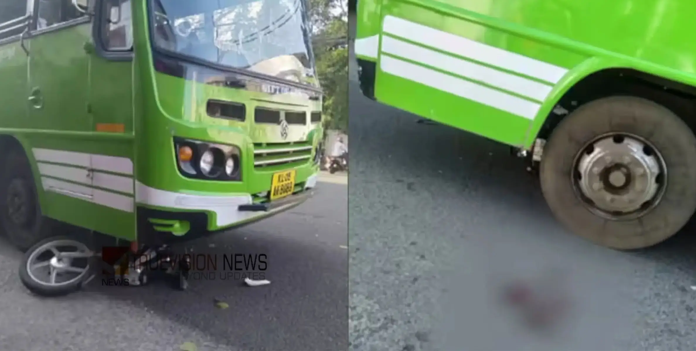 #accident | അമിത വേഗതയിൽ എത്തിയ സ്വകാര്യ ബസ് ബൈക്ക് യാത്രക്കാരനെ ഇടിച്ചിട്ടു ; ബൈക്ക് യാത്രികന് ഗുരുതര പരിക്ക്