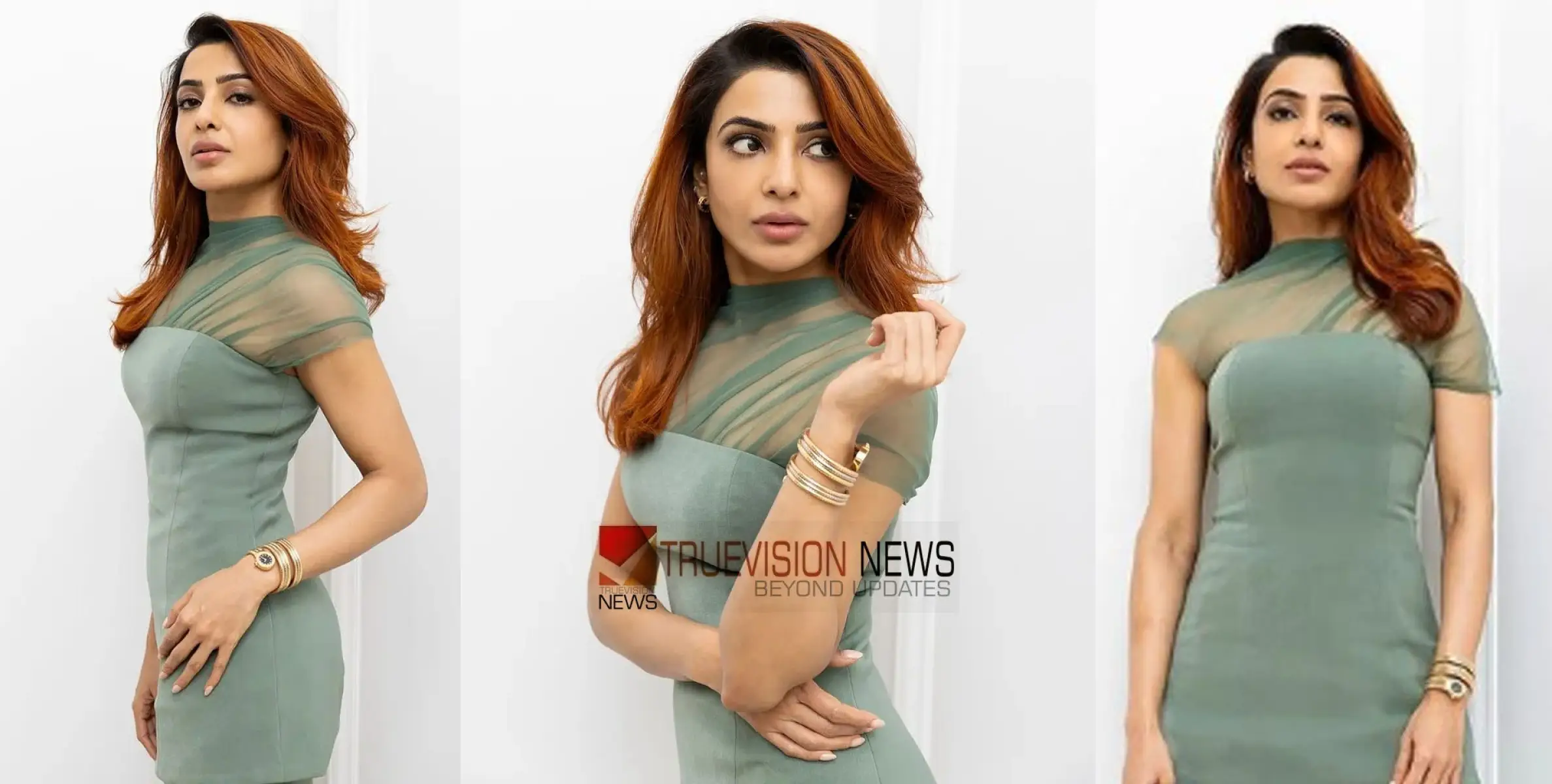 #SamanthaRuthPrabhu | ഗ്രീന്‍ കളറിലുള്ള ഔട്ഫിറ്റില്‍ പുതിയ സ്‌റ്റൈലിഷ് ലുക്കിൽ സാമന്ത 