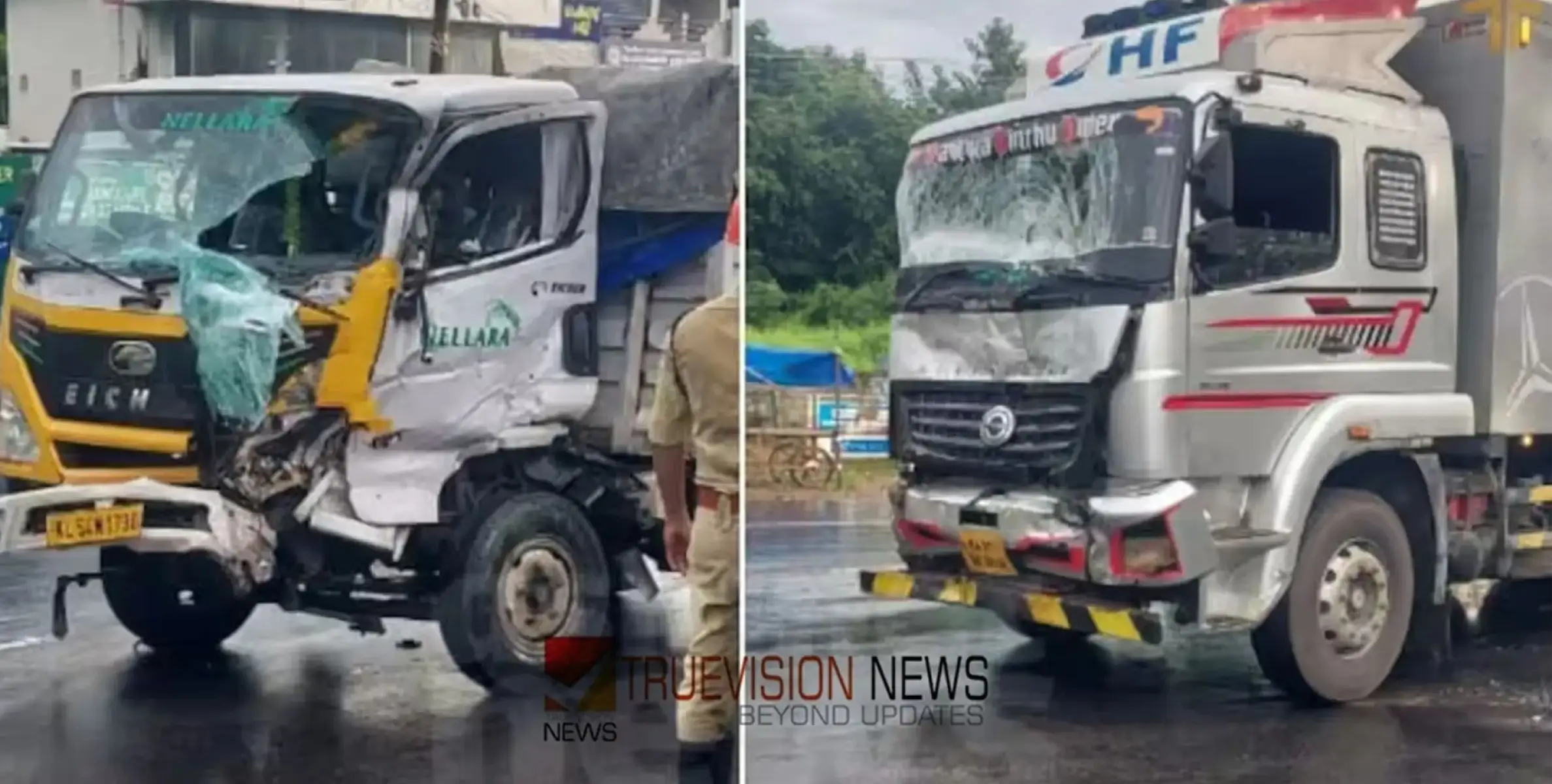 #accident | ലോറികൾ തമ്മിൽ കൂട്ടിയിടിച്ച് ഒരാൾക്ക് ദാരുണാന്ത്യം