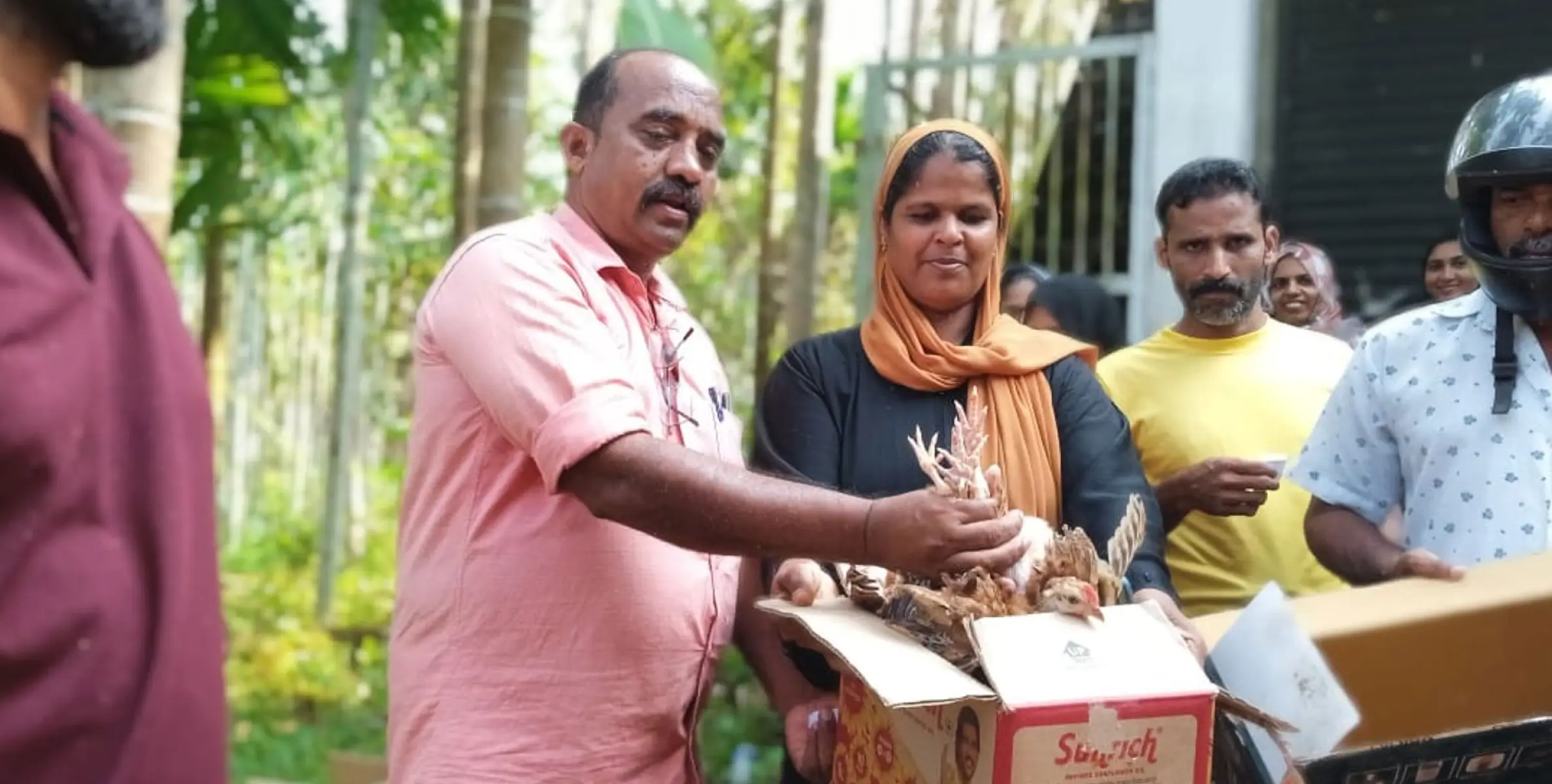 പരിയാരം ഗ്രാമ പഞ്ചായത്തിന്റെ നേതൃത്വത്തിൽ കോഴികളെ വിതരണം ചെയ്തു