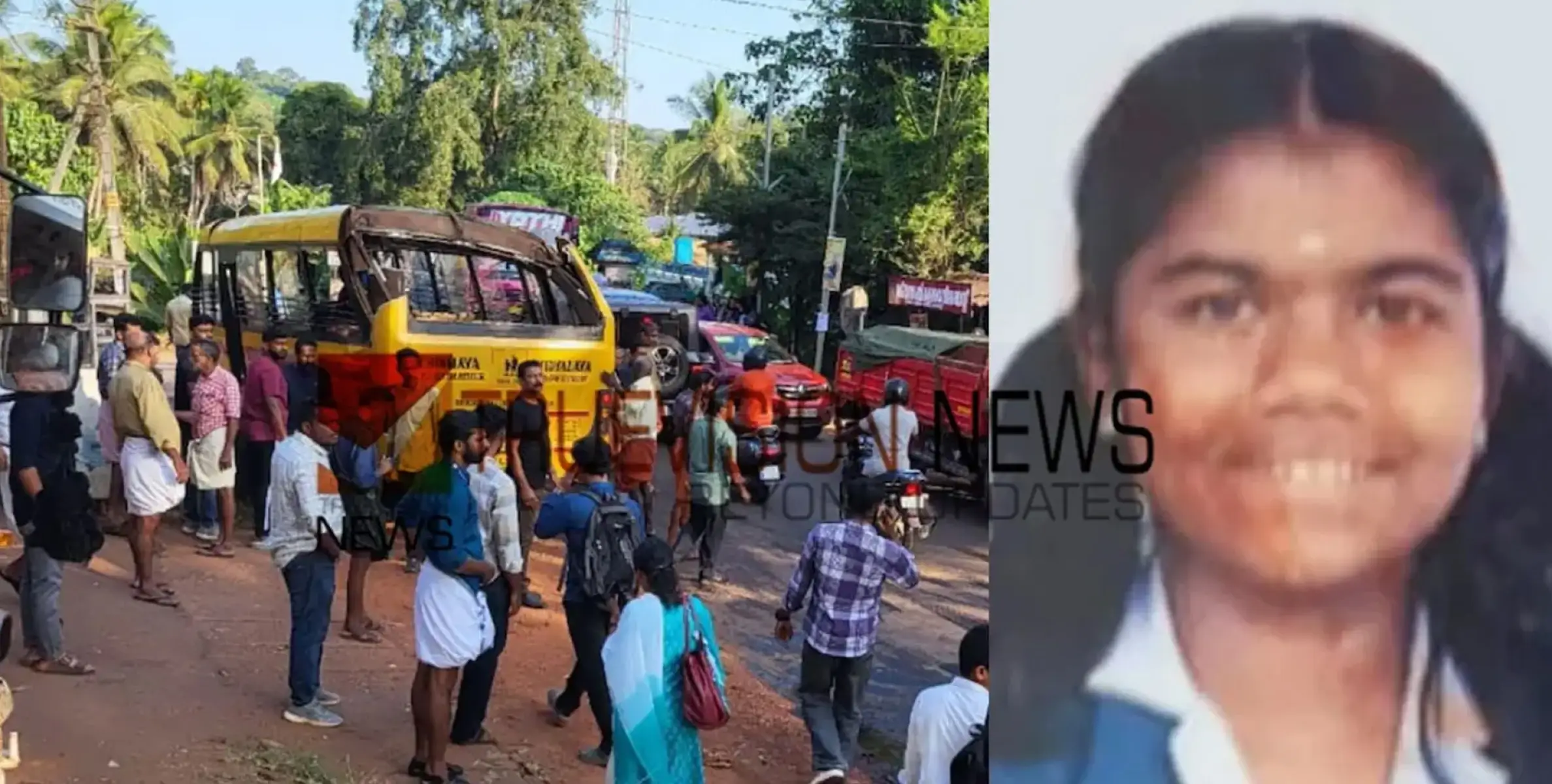 #schoolbusaccident | 'ഒരിക്കൽ കൂടി അവൾ പള്ളിക്കൂടത്തിന്‍റെ പടികടന്നെത്തി, പക്ഷെ കൂട്ടിന് കളിയും ചിരിയുമില്ല; നേദ്യക്ക് നാടിന്‍റെ അന്ത്യാഞ്ജലി