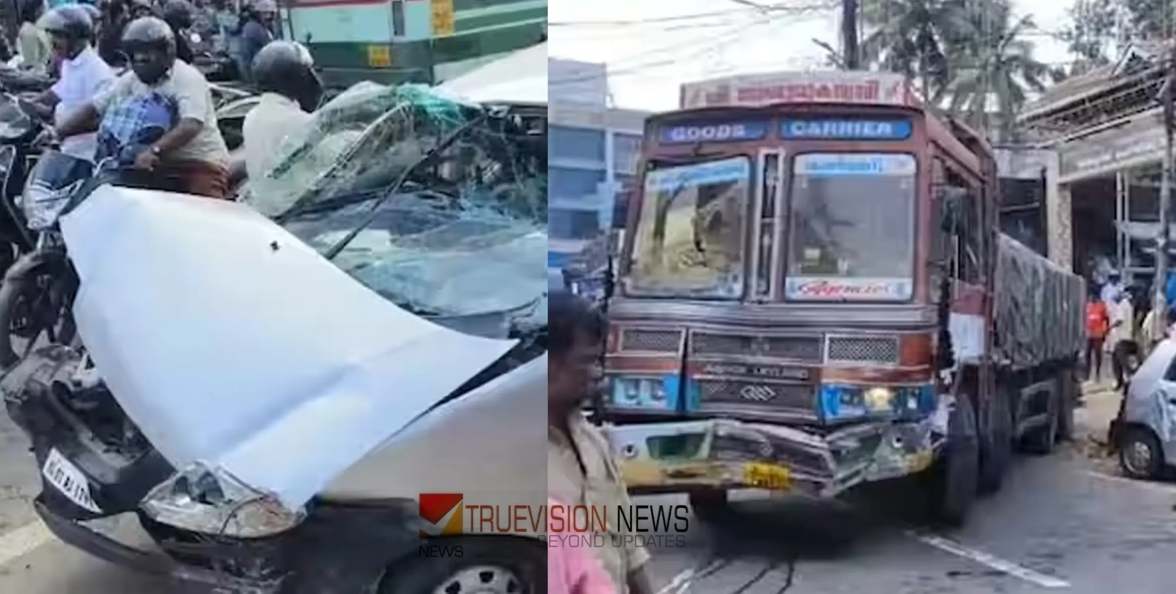 ഗൂഗിൾമാപ്പ് പണിതന്നു; വഴി മാറി സിമന്‍റുലോറി എത്തിയത് ആശുപത്രിയിൽ, നിയന്ത്രണം വിട്ട ലോറി കാറിലേക്ക് ഇടിച്ചു കയറി