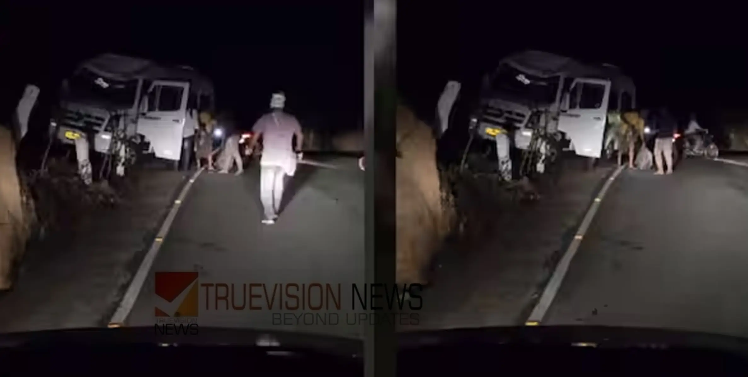 മൂന്നാറിൽ സിനിമാ ഷൂട്ടിംഗ് സംഘം സഞ്ചരിച്ച വാഹനത്തിന് നേരെ കാട്ടാന ആക്രമണം