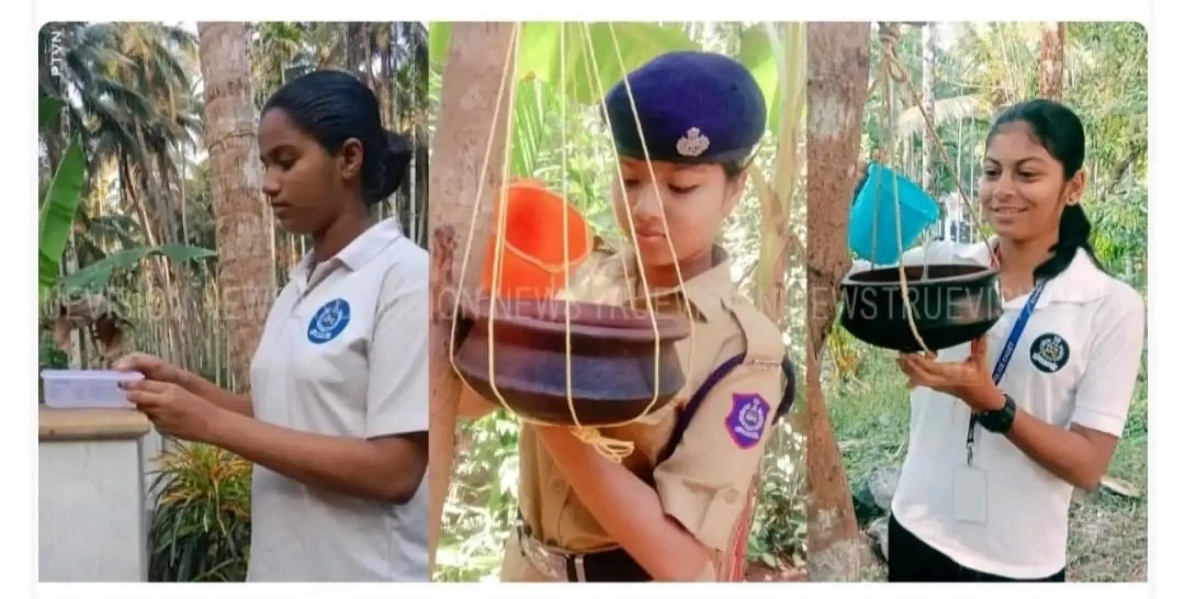 'കിളികള്‍ കൂളാവട്ടെ' ദാഹജലമൊരുക്കി കുട്ടി പൊലീസുകാര്‍