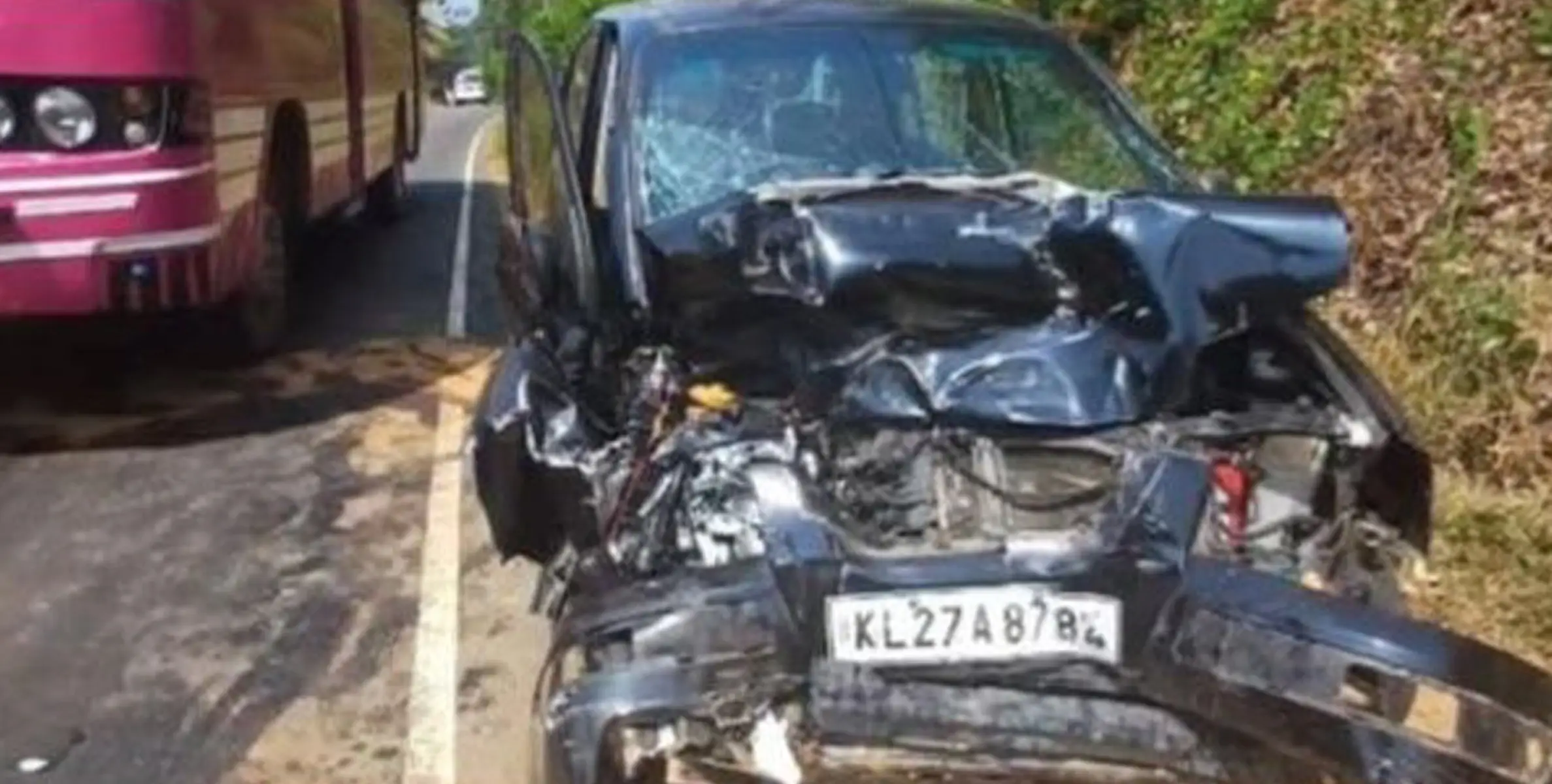 ദമ്പതികൾ സഞ്ചരിച്ച കാറും ടോറസും കൂട്ടിയിടിച്ചുണ്ടായ അപകടത്തിൽ ഭർത്താവിന് ദാരുണാന്ത്യം.