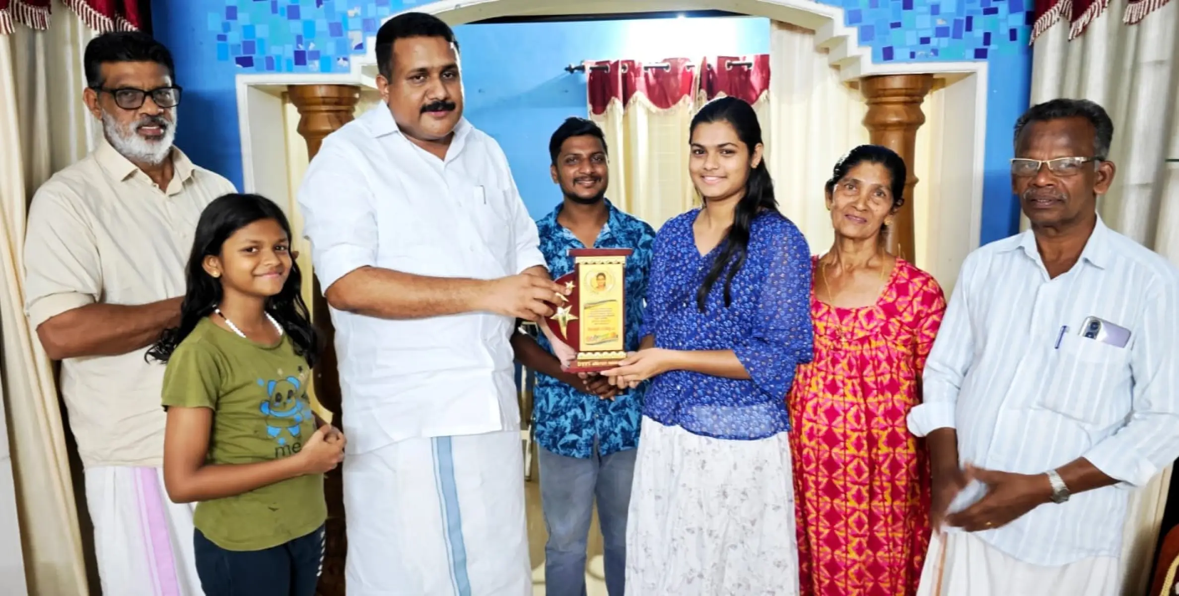 നാടിന് അഭിമാനമായി മാറിയ അക്ഷര സിജുവിന് ആദരം.