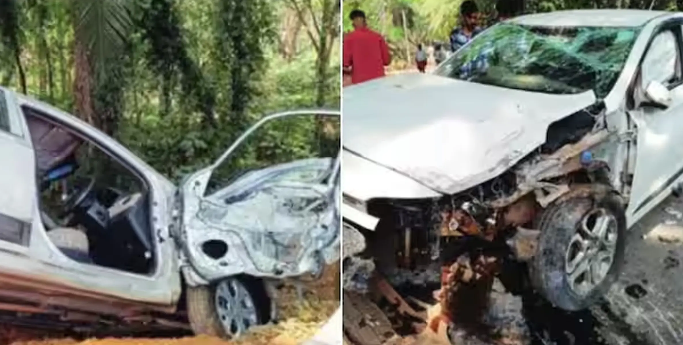 ശ്രദ്ധിക്കാതെ ഡോർ തുറന്നതോടെ തകർന്നത് രണ്ട് കാറുകൾ, റോഡരികിൽ നിന്ന യുവാവിന് പരിക്ക്