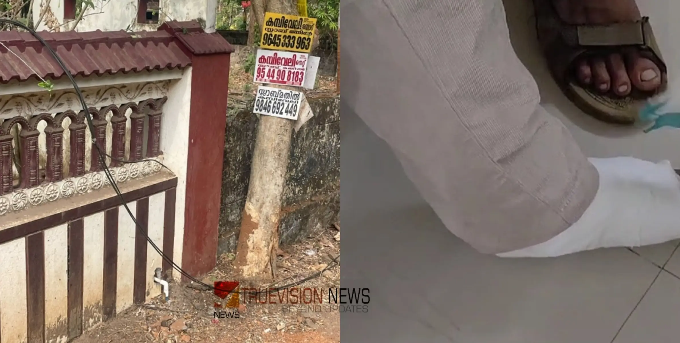 പൊട്ടിവീണ വൈദ്യുതി കമ്പി കഴുത്തില്‍ കുരുങ്ങി; ബൈക്ക് യാത്രികരായ അച്ഛനും മകനും പരിക്ക്