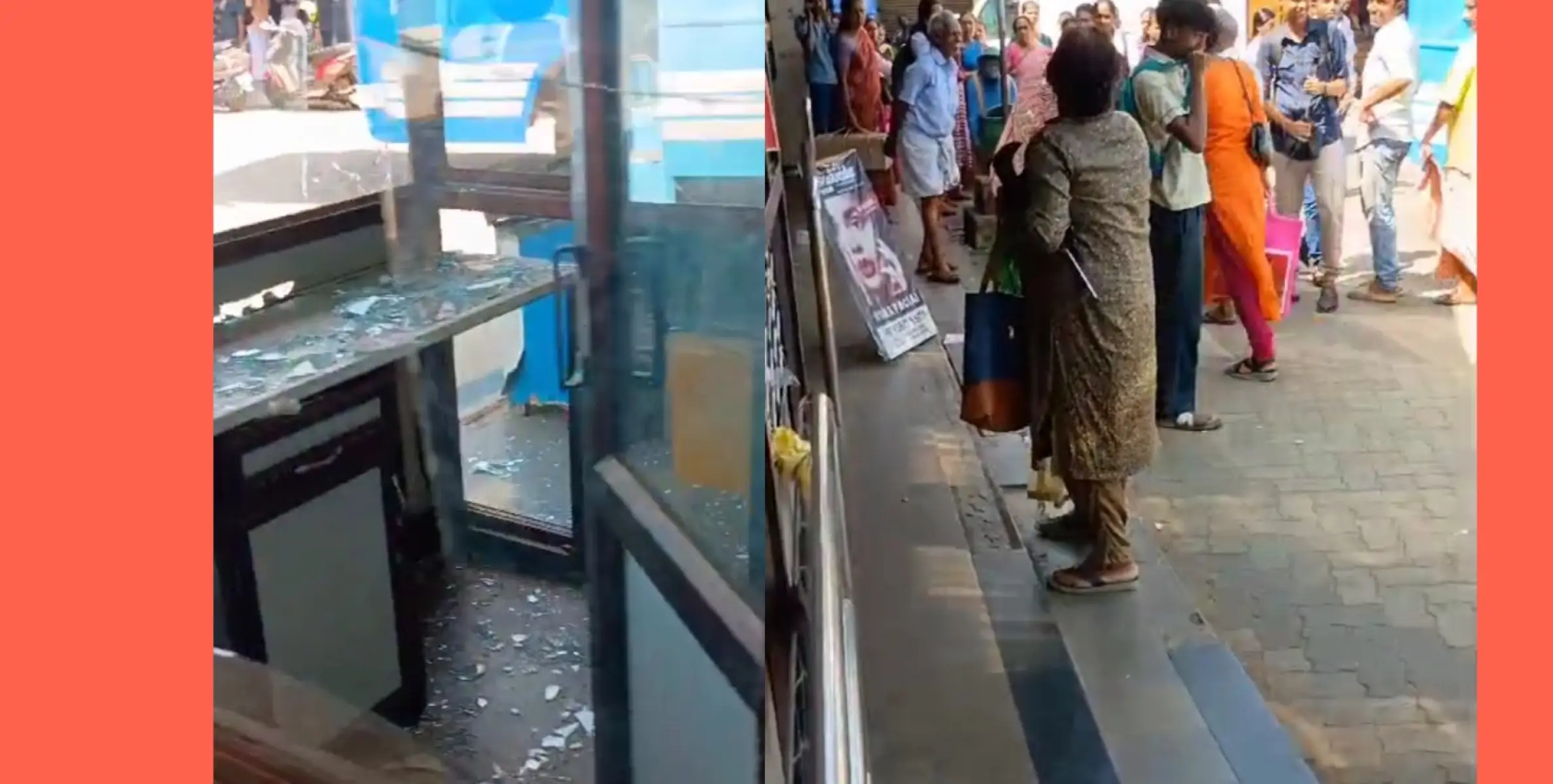 പിറവം പോലീസിന്റെ എയ്ഡ് പോസ്റ്റ് യുവതി തകർത്തു