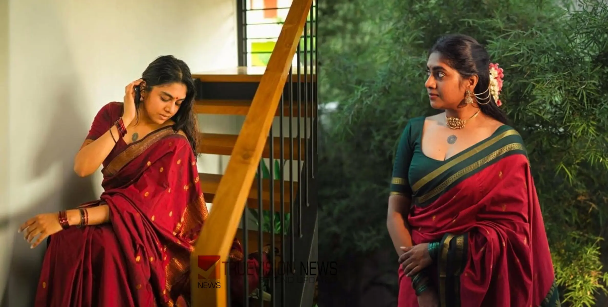 മനോഹരമായ ചിത്രങ്ങൾ പോലെ സാരിയിൽ അതി സുന്ദരിയായി നിമിഷ