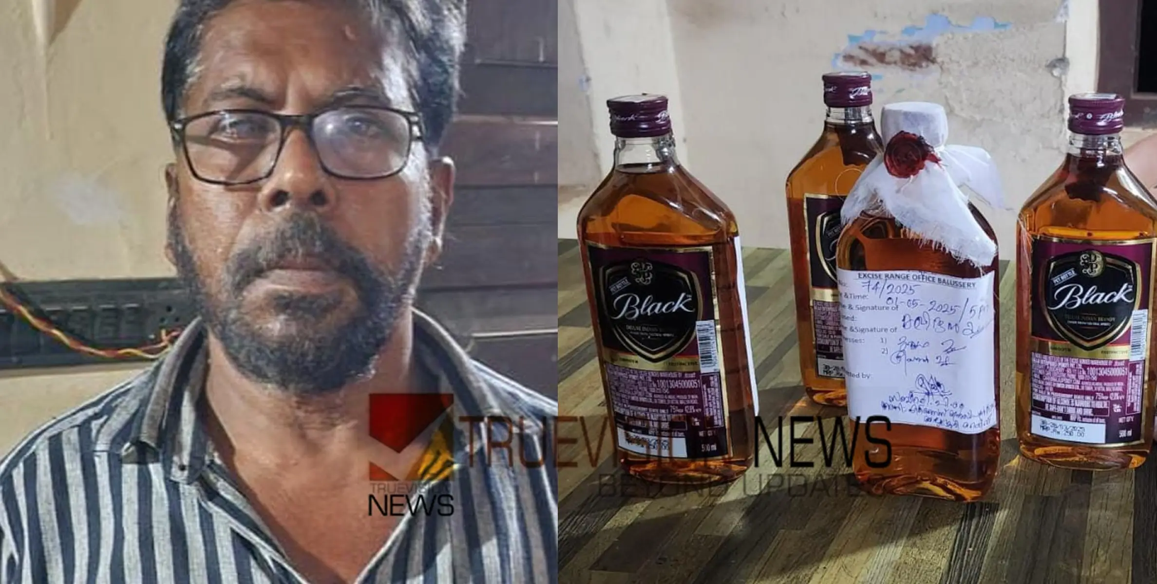  ഉള്ളിയേരിയിൽ ഇന്ത്യൻ നിർമ്മിത വിദേശ മദ്യവുമായി മധ്യവയസ്‌കൻ  അറസ്റ്റിൽ